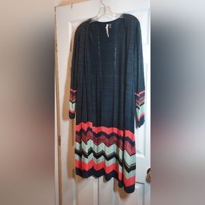 Women's Navy Blue knee length Duster size XL